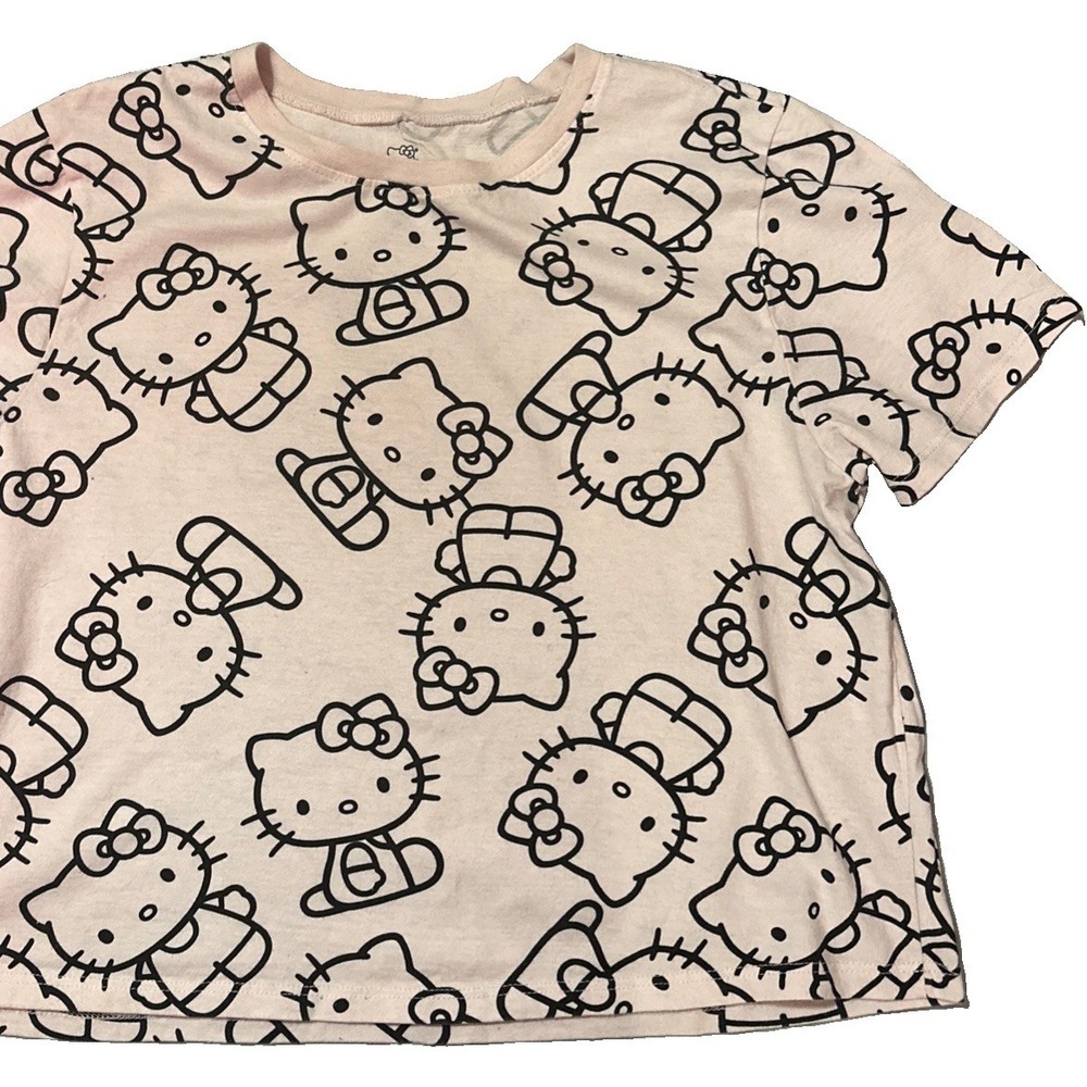 Hello Kitty Sanrio Crop Top Shirt Size XLG Youth Or Ladies Small / Pink